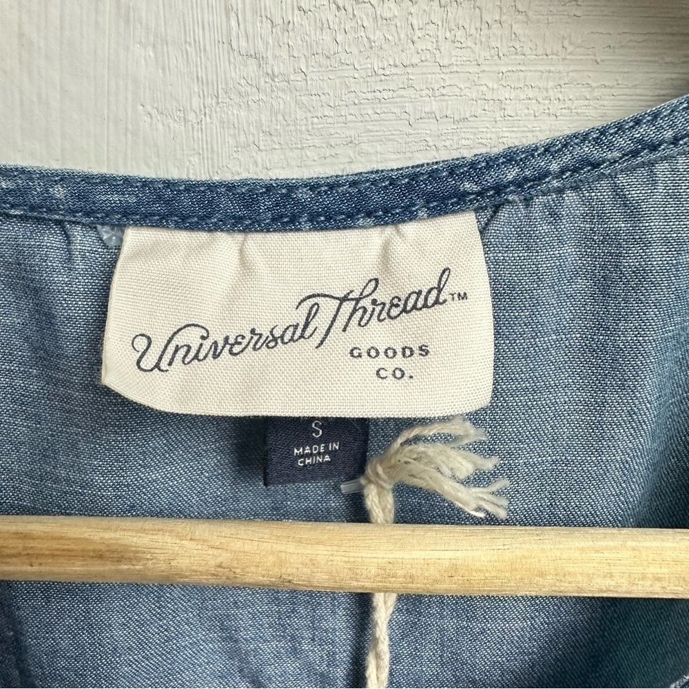 Universal Thread Size Small Drawstring Chambray Patterned Tank Top - Picture 5 of 7
